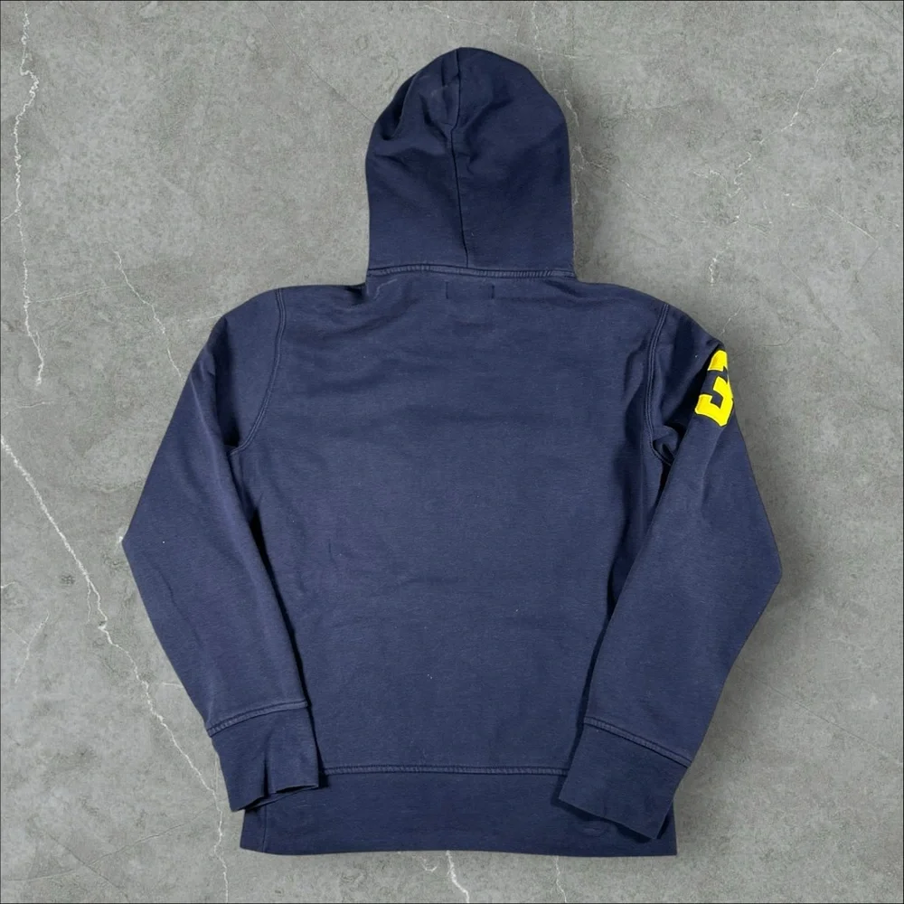 Polo by Ralph Lauren Navy Hoodie with Yellow USA Appliqué